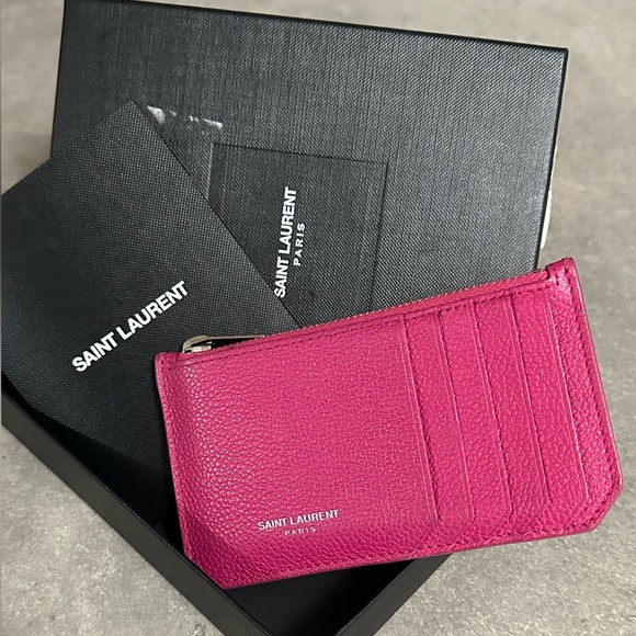 Yves Saint Laurent Bags Euc Ysl Card Wallet W Auth Card Box Poshmark